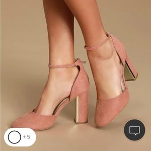 Lulus Laura Mauve Suede Ankle Strap Heels